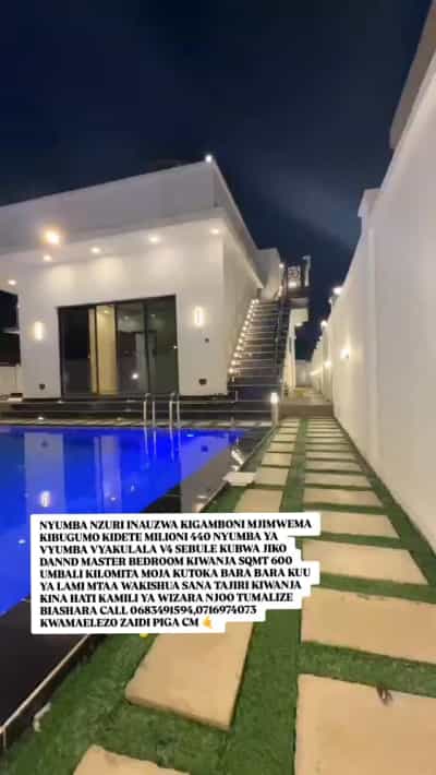 Nyumba ya vyumba vinne inauzwa Kibogoni Mjimwema Kibugumo Kidete, Dar Es Salaam (600 sqm)