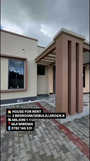 Nyumba ya vyumba vitatu inapangishwa Kigamboni Mji Mwema, Dar Es Salaam Nyumba ya vyumba vitatu inapangishwa Kigamboni Mji Mwema, Dar Es Salaam