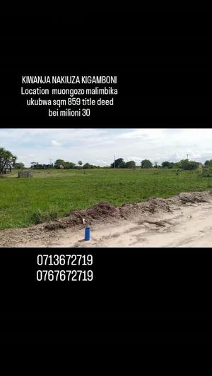 Kiwanja kinauzwa Kigamboni, Dar Es Salaam (859 sqm)