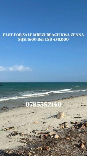 Kiwanja kinauzwa Mbezi Beach Kwa Zenna Chapili, Dar Es Salaam (1600 sqm)