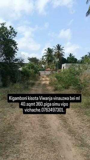 Residential Plot for Sale in Kigamboni Kisota, Dar Es Salaam (360 sqm) Residential Plot for Sale in Kigamboni Kisota, Dar Es Salaam (360 sqm)