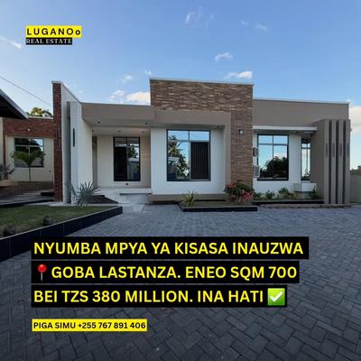 Nyumba ya vyumba vitatu inauzwa Goba Lastanza, Dar Es Salaam (600 sqm)