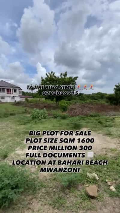 Residential Plot for Sale in Bahari Beach, Dar Es Salaam (1600 sqm)