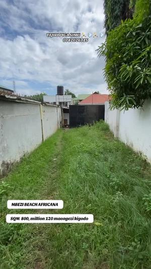 Kiwanja kinauzwa Mbezi Beach Africana, Dar Es Salaam sqm 800