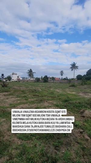 Plots for sale in Kisota, Dar Es Salaam sqm 670 Plots for sale in Kisota, Dar Es Salaam sqm 670