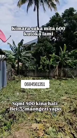 Plot for sale in Kimara Suka, Dar Es Salaam sqm 500