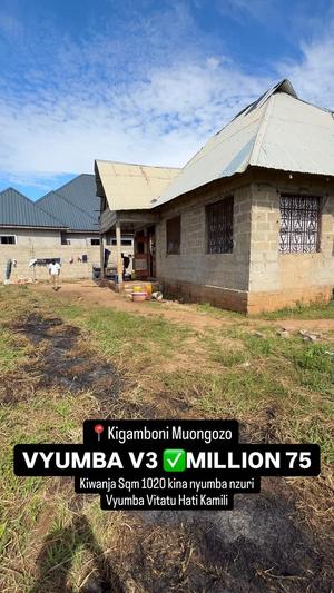 Nyumba ya vyumba vitatu inauzwa Kigamboni, Dar Es Salaam (1020 sqm)