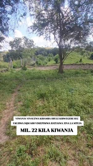 Viwanja vinauzwa Kibamba Shule Kibwegere, Dar Es Salaam (400 sqm)