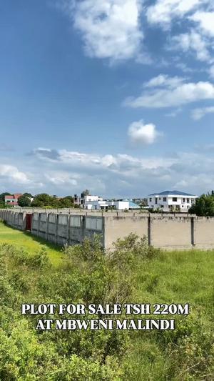 Kiwanja kinauzwa Mbweni Malindi, Dar Es Salaam sqm 2000