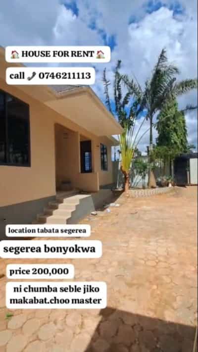 Apartment ya vyumba vitatu inapangishwa Tabata Segerea Bonyokwa, Dar Es Salaam
