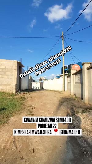 Kiwanja kinauzwa Goba Magorofani, Dar Es Salaam sqm 400