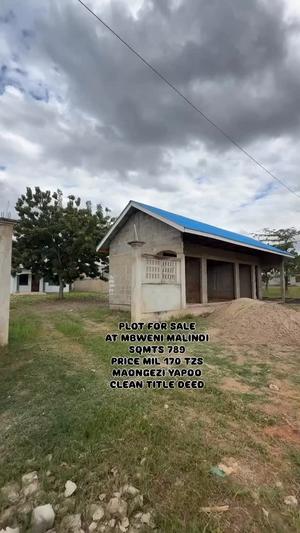 Kiwanja kinauzwa Mbweni Malindi, Dar Es Salaam sqm 789 Kiwanja kinauzwa Mbweni Malindi, Dar Es Salaam sqm 789