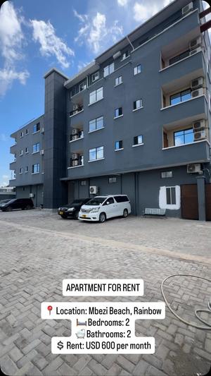 Apartment ya vyumba viwili inapangishwa Mbezi Beach, Dar Es Salaam