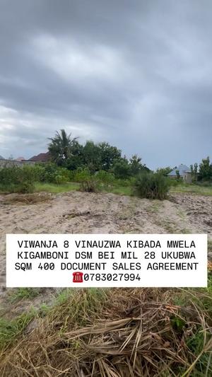 Viwanja vinauzwa Kibada Mwela Kigamboni, Dar Es Salaam (400 sqm)