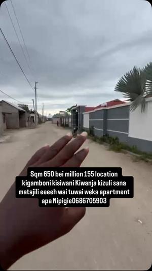 Kiwanja kinauzwa Kigamboni Kisiwani, Dar Es Salaam sqm 650