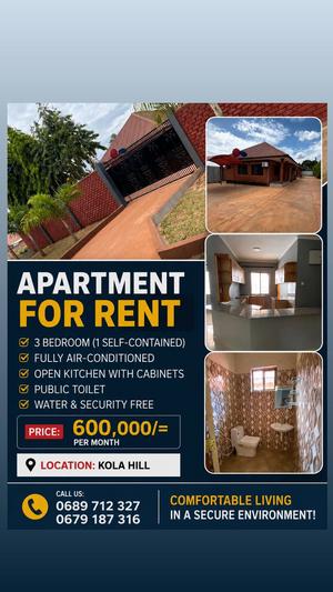 3 Bedrooms Apartment for Rent in Kola Hill, Morogoro 3 Bedrooms Apartment for Rent in Kola Hill, Morogoro