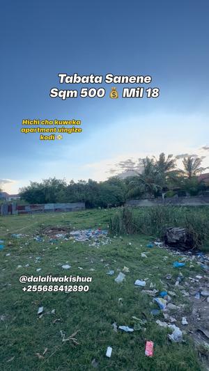 Kiwanja kinauzwa Tabata Sanene, Dar Es Salaam sqm 500