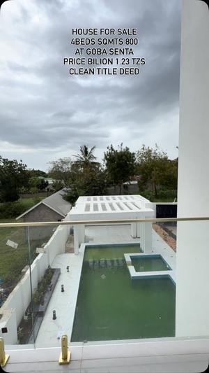 Nyumba ya vyumba vinne inauzwa Goba Senta, Dar Es Salaam (800 sqm)