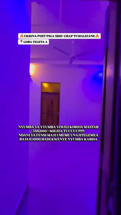 Nyumba ya vyumba viwili inapangishwa Goba, Dar Es Salaam