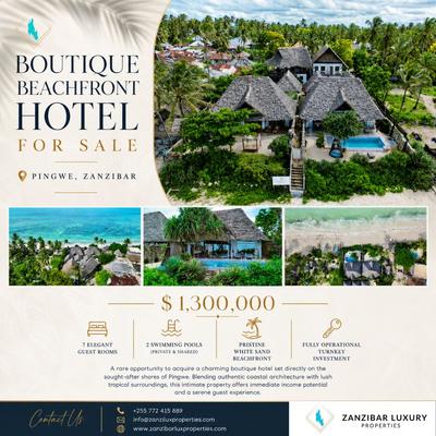Guesthouse for Sale in Pingwe, Zanzibar (1100 sqm)