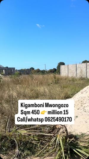 Kiwanja kinauzwa Kigamboni Mwongozo, Dar Es Salaam (450 sqm) Kiwanja kinauzwa Kigamboni Mwongozo, Dar Es Salaam (450 sqm)
