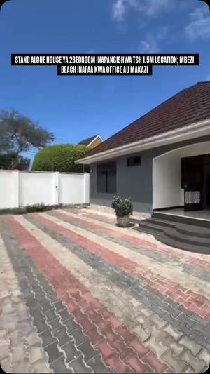 Nyumba ya vyumba viwili inapangishwa Mbezi Beach, Dar Es Salaam