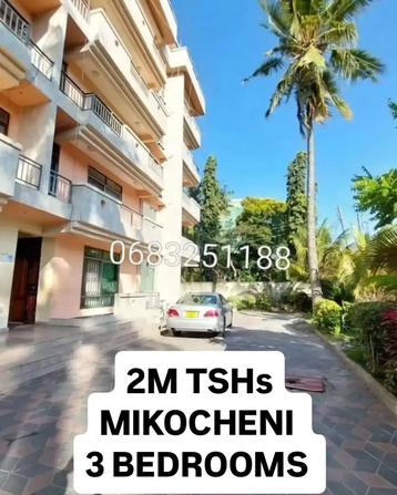 Apartment ya vyumba vitatu inapangishwa Mikocheni, Dar Es Salaam