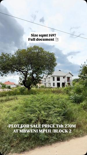 Plot for sale in Mbweni Mpiji, Dar Es Salaam sqm 1497 Plot for sale in Mbweni Mpiji, Dar Es Salaam sqm 1497