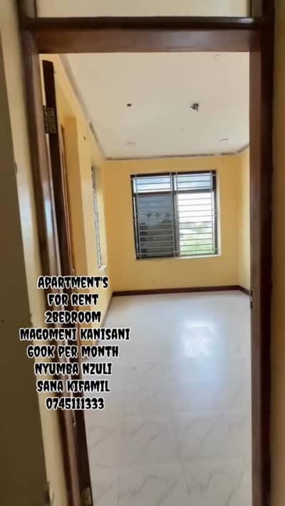Nyumba/Apartment ya vyumba viwili inapangishwa Magomeni, Dar Es Salaam