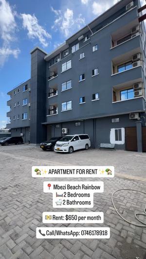 Apartment ya vyumba viwili inapangishwa Mbezi Beach, Dar Es Salaam