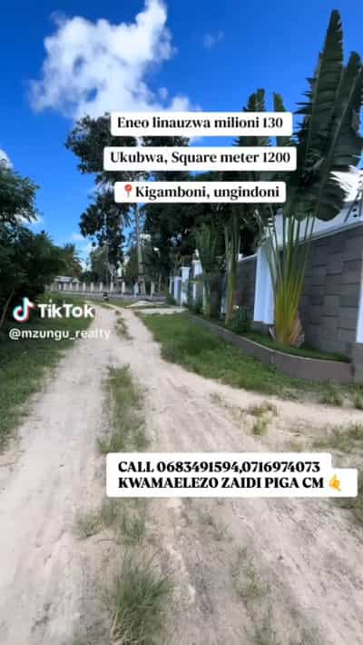 Kiwanja kinauzwa Kigamboni Mjimwema Ungindoni, Dar Es Salaam (1200 sqm)