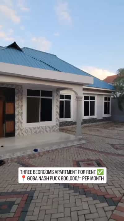 Nyumba ya vyumba vitatu inapangishwa Goba Nash Puck, Dar Es Salaam