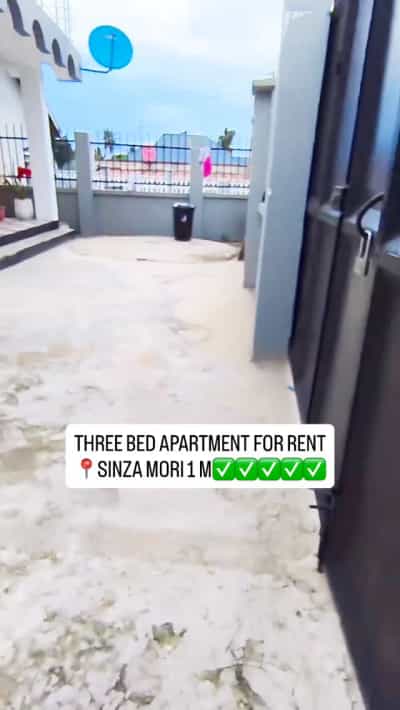 Apartment ya vyumba vitatu inapangishwa Sinza Mori, Dar Es Salaam