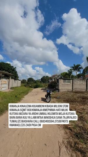 Kiwanja kinauzwa Kigamboni Kibada, Dar Es Salaam sqm 800 Kiwanja kinauzwa Kigamboni Kibada, Dar Es Salaam sqm 800