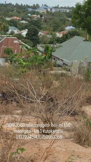 Residential Plot for Sale in Mbezi Mageti, Dar Es Salaam (3500 sqm) Residential Plot for Sale in Mbezi Mageti, Dar Es Salaam (3500 sqm)