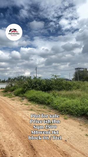 Kiwanja kinauzwa Mbweni Jkt, Dar Es Salaam sqm 2500