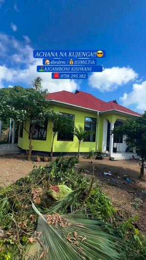 Nyumba ya vyumba vinne inauzwa Kigamboni Kisiwani, Dar Es Salaam (800 sqm) Nyumba ya vyumba vinne inauzwa Kigamboni Kisiwani, Dar Es Salaam (800 sqm)