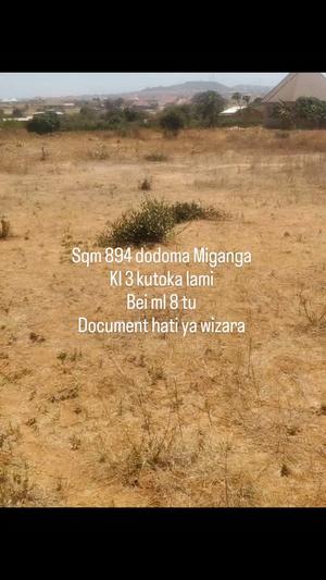 Kiwanja kinauzwa Dodoma Miganga (894 sqm)