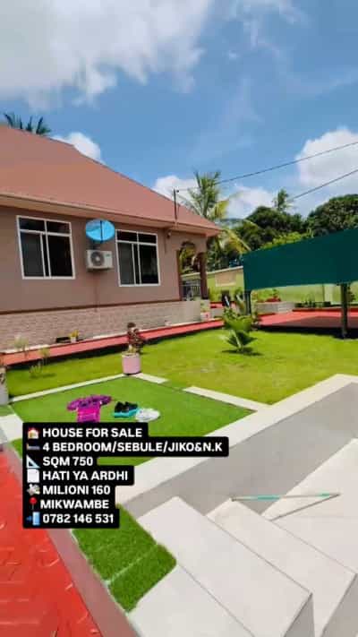 4 Bedrooms House for Sale in Kigamboni Mikwambe, Dar Es Salaam (750 sqm)