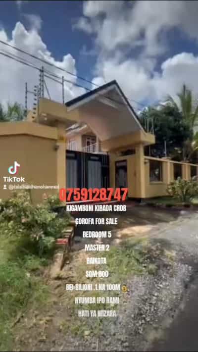 Nyumba ya vyumba vitano inauzwa Kibada, Dar Es Salaam (800 sqm)