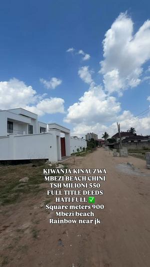 Kiwanja kinauzwa Mbezibeach Chini, Dar Es Salaam (900 sqm) Kiwanja kinauzwa Mbezibeach Chini, Dar Es Salaam (900 sqm)