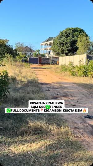 Residential Plot for Sale in Kisota, Dar Es Salaam (1200 sqm)