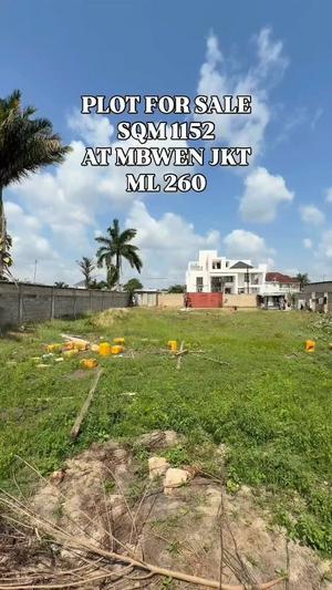 Kiwanja kinauzwa Mbweni Jkt, Dar Es Salaam sqm 1152