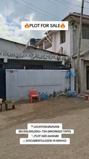 Kiwanja kinauzwa Msasani, Dar Es Salaam (260 sqm)