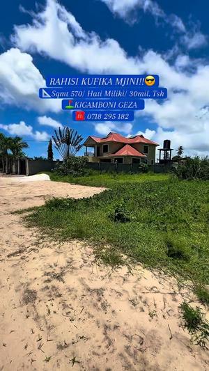 Residential Plot for Sale in Kigamboni Geza, Dar Es Salaam (570 sqm)