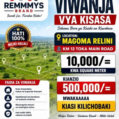 Kiwanja kinapangishwa Kiluvya Makurunge, Magoma Relini, Pwani Kiwanja kinapangishwa Kiluvya Makurunge, Magoma Relini, Pwani