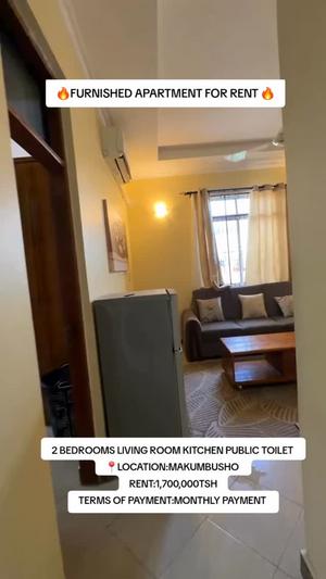 Nyumba ya vyumba viwili inapangishwa Makumbusho, Dar Es Salaam