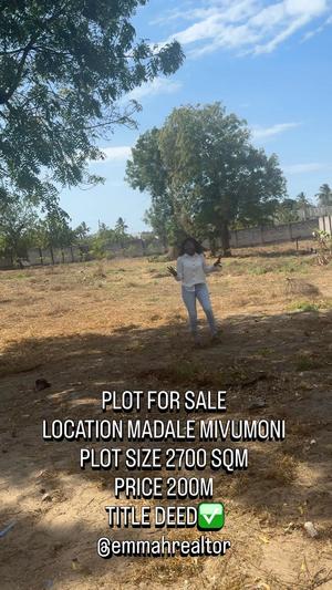 Kiwanja kinauzwa Madale Mivumoni, Dar Es Salaam (2700 sqm) Kiwanja kinauzwa Madale Mivumoni, Dar Es Salaam (2700 sqm)