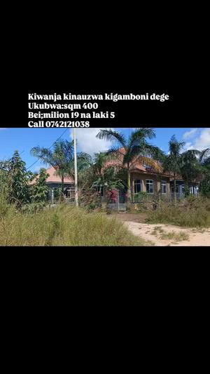 Kiwanja kinauzwa Kigamboni Dege, Dar Es Salaam sqm 400