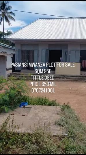 Plot for sale in Pasiansi, Mwanza sqm 950
